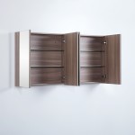 Evie White Oak PVC 1500 Mirror Cabinet